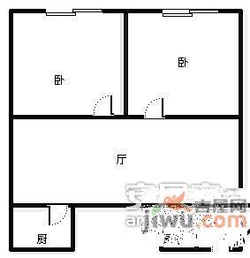 望江公寓2室1厅1卫84㎡户型图