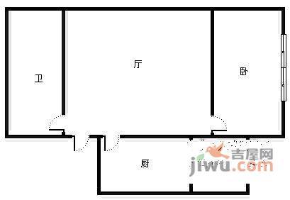 望江公寓2室2厅1卫83㎡户型图