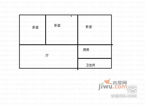 中富大厦3室2厅2卫155㎡户型图