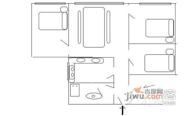 中富大厦3室2厅2卫155㎡户型图