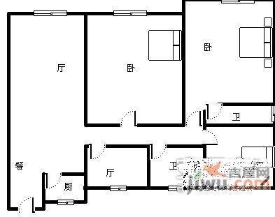 枫丹苑3室3厅2卫户型图