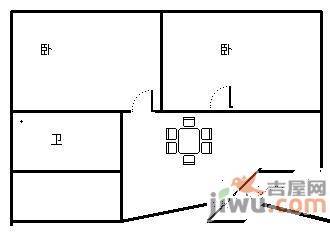 中驰半岛翠景阁2室1厅1卫80㎡户型图