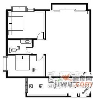 金色世纪逸城2室2厅1卫68㎡户型图