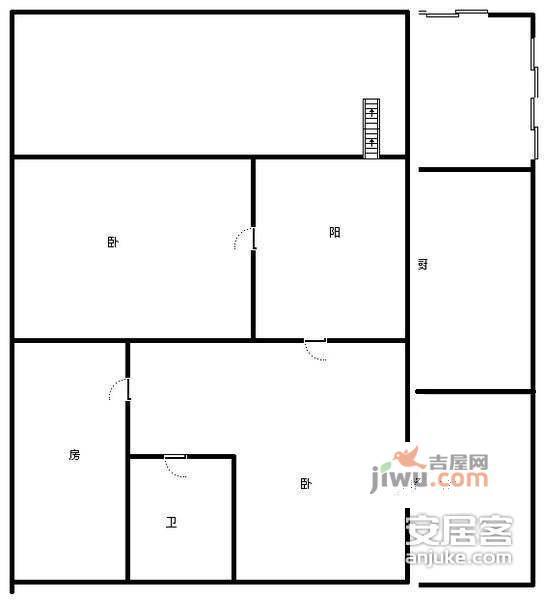 龙环小区3室2厅2卫130㎡户型图