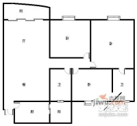 邦兴佳苑3室2厅2卫120㎡户型图