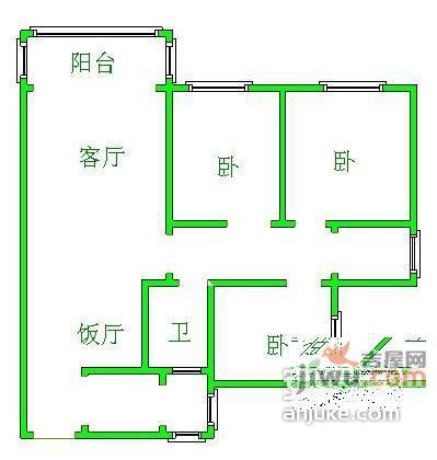 邦兴佳苑3室2厅2卫120㎡户型图