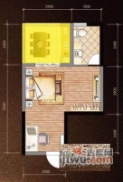 名敦道南滨国际公寓1室0厅1卫39㎡户型图