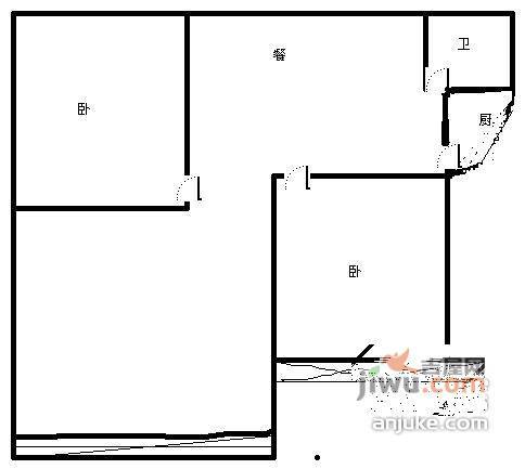 金桥彼岸2室2厅1卫106㎡户型图