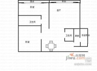 金桥彼岸2室2厅2卫107㎡户型图