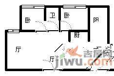 电建小区2室1厅1卫65㎡户型图