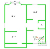 富春花园2室2厅1卫88㎡户型图