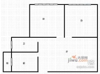 华竹花园2室1厅1卫61㎡户型图