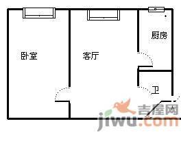 九龙大厦1室1厅1卫50㎡户型图