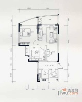 凤鸣山水国际2室2厅1卫97㎡户型图