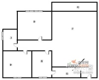 凤鸣山水国际2室1厅1卫56㎡户型图