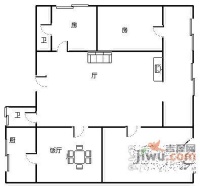 汉渝路小区3室2厅2卫127㎡户型图