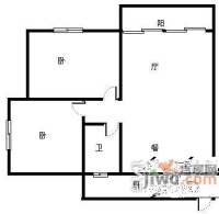 丽景天成2室2厅1卫94㎡户型图