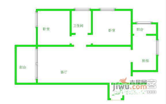 青青佳苑北苑2室2厅2卫99㎡户型图