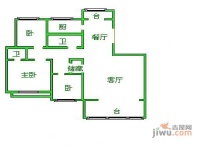江南国际新城3室2厅2卫110㎡户型图