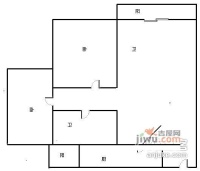 江南国际新城2室2厅1卫83㎡户型图