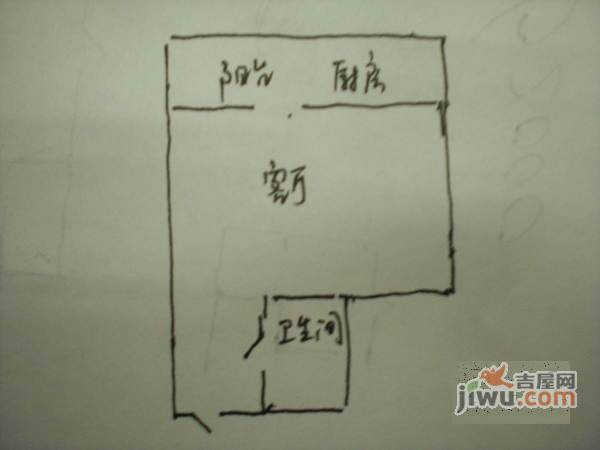 左林右舍1室0厅1卫43㎡户型图