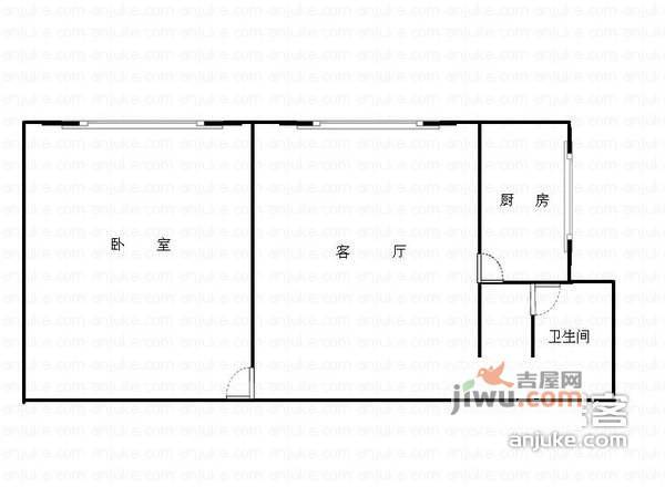 人民路1室1厅1卫户型图