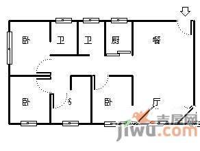 华立北泉花园3室2厅2卫141㎡户型图