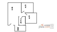 鱼洞合园2室2厅1卫75㎡户型图