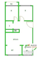 鱼洞合园2室1厅1卫74㎡户型图