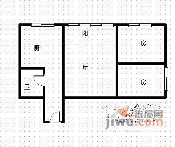 南岸静园小区2室1厅1卫78㎡户型图