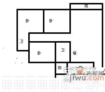 金易花园3室2厅2卫109㎡户型图