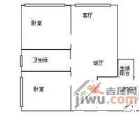 新宝龙易城2室2厅1卫92㎡户型图