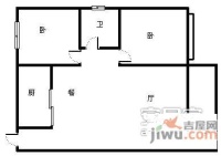 堤岸春晓2室2厅1卫85㎡户型图