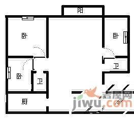 金禾丽都3室2厅1卫户型图