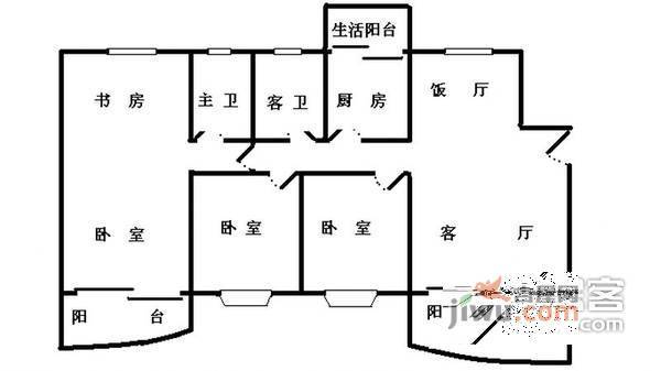 大帝花园4室2厅2卫180㎡户型图