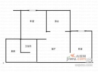 晋愉上江城2室1厅1卫56㎡户型图