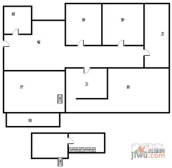 晋愉上江城4室2厅2卫190㎡户型图