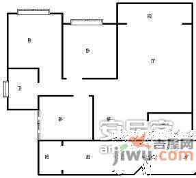 晋愉上江城3室2厅2卫131㎡户型图