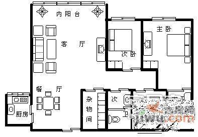 昌龙城市花园4室2厅2卫146㎡户型图