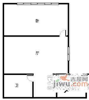 巴渝世家1室1厅1卫61㎡户型图