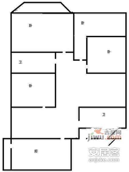 巴渝世家4室2厅2卫户型图