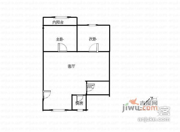 石油小区2室2厅1卫700㎡户型图