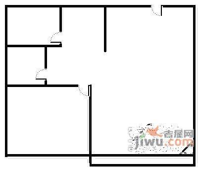 玖隆城1室2厅1卫54㎡户型图