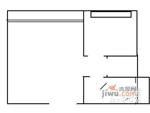 玖隆城1室1厅1卫54㎡户型图