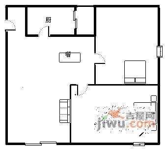 玖隆城2室1厅1卫75㎡户型图