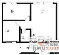 怡景苑2室2厅1卫92㎡户型图