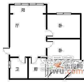 白马凼2室2厅1卫99㎡户型图