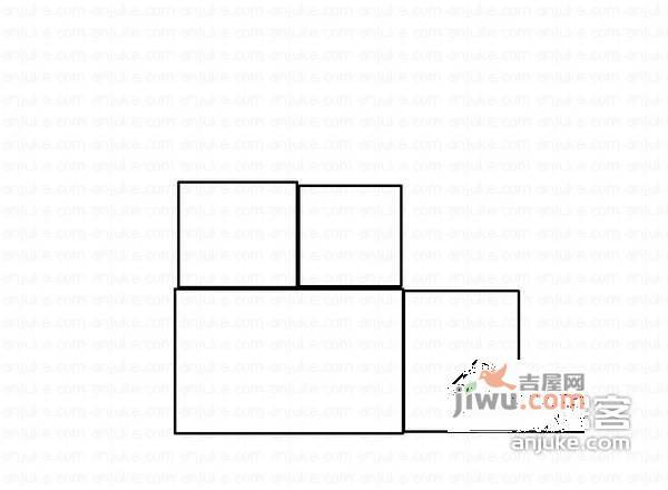 白马凼3室1厅1卫87㎡户型图