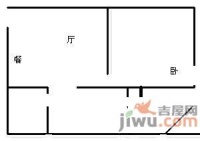 城南新居1室1厅1卫47㎡户型图