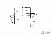 城南新居2室1厅1卫66㎡户型图